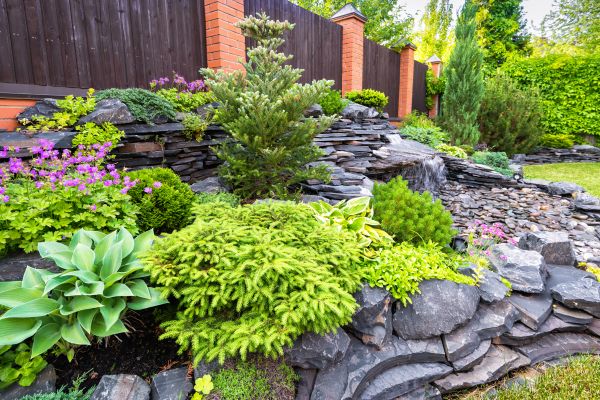 Stone Garden Installation in Post Falls