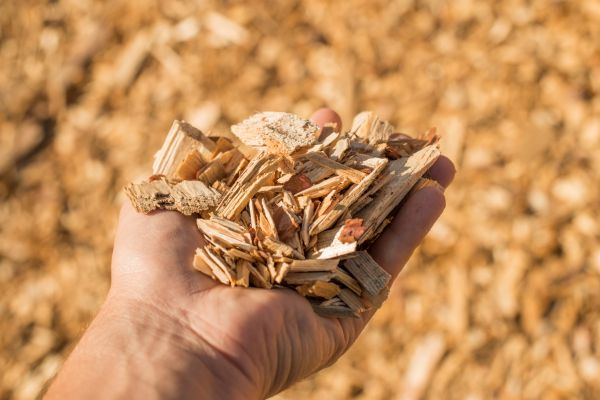 Wood Chips Spreading in Post Falls
