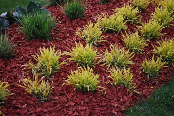 Red Mulch Installation in Post Falls