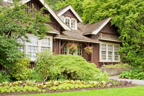 Log Home Landscaping in Post Falls