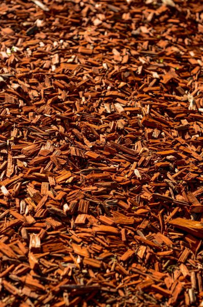 Cedar Mulch Spreading in Post Falls
